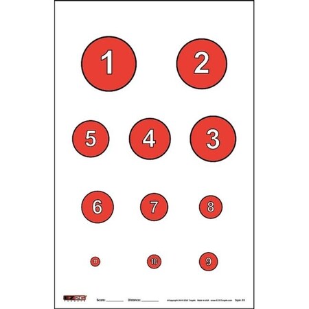 Ez2C Targets EZ2C Targets EZ2C020 Targets Style 20; Pack - 25 EZ2C020